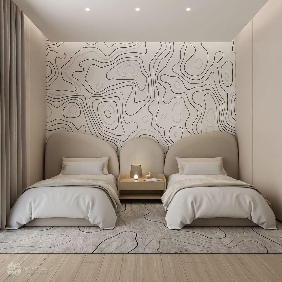 Lits jumeaux design arrondi